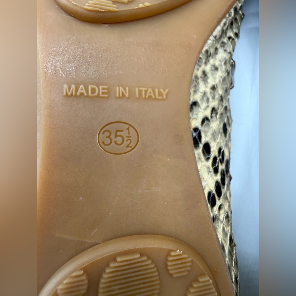 Jimmy Choo Beige Python Embossed Leather Windsor … - image 5